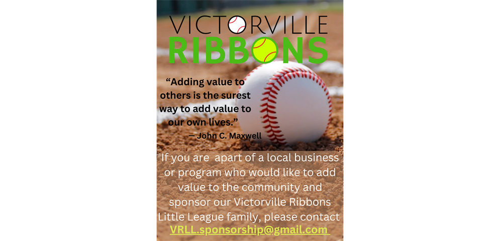 Become a Victorville Ribbons League Sponsor