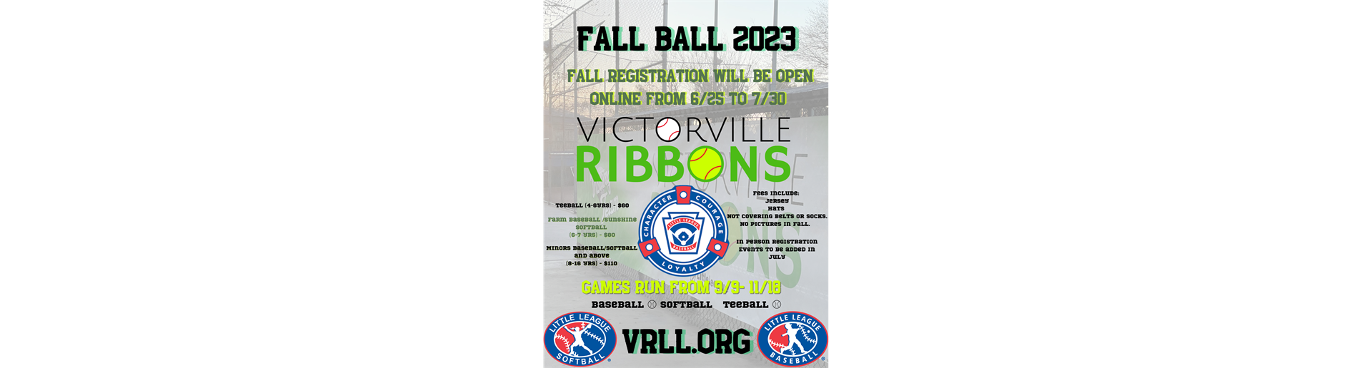 2023 Fall Ball Registration
