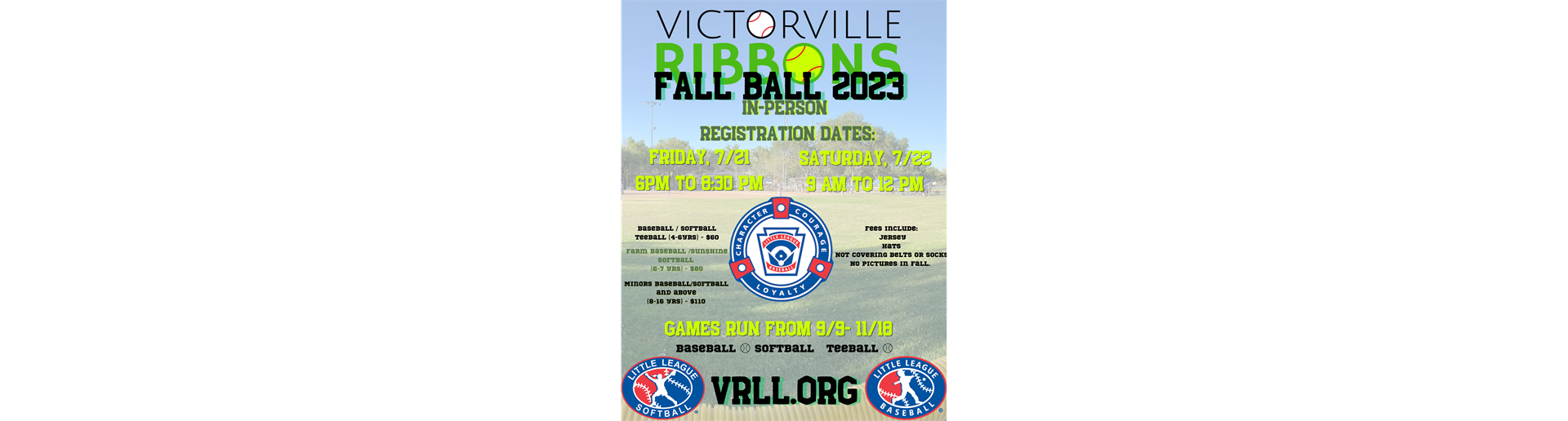 2023 Fall Ball Registration
